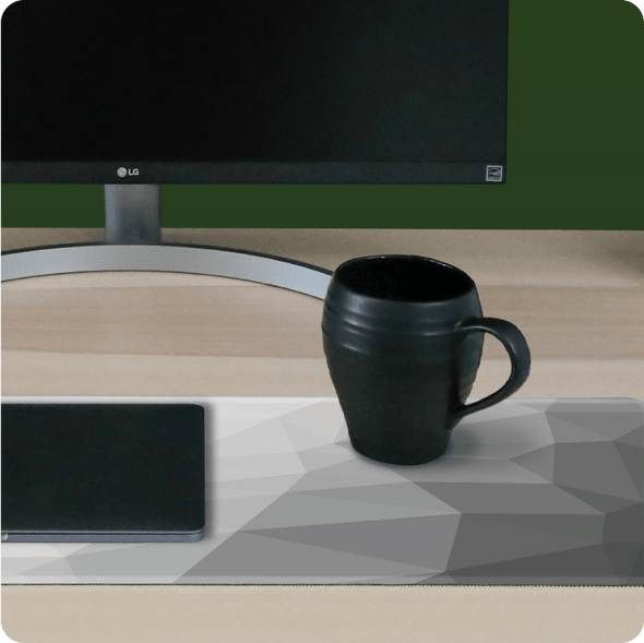 Gray Polygon Desk Pad - The Modern Stationery